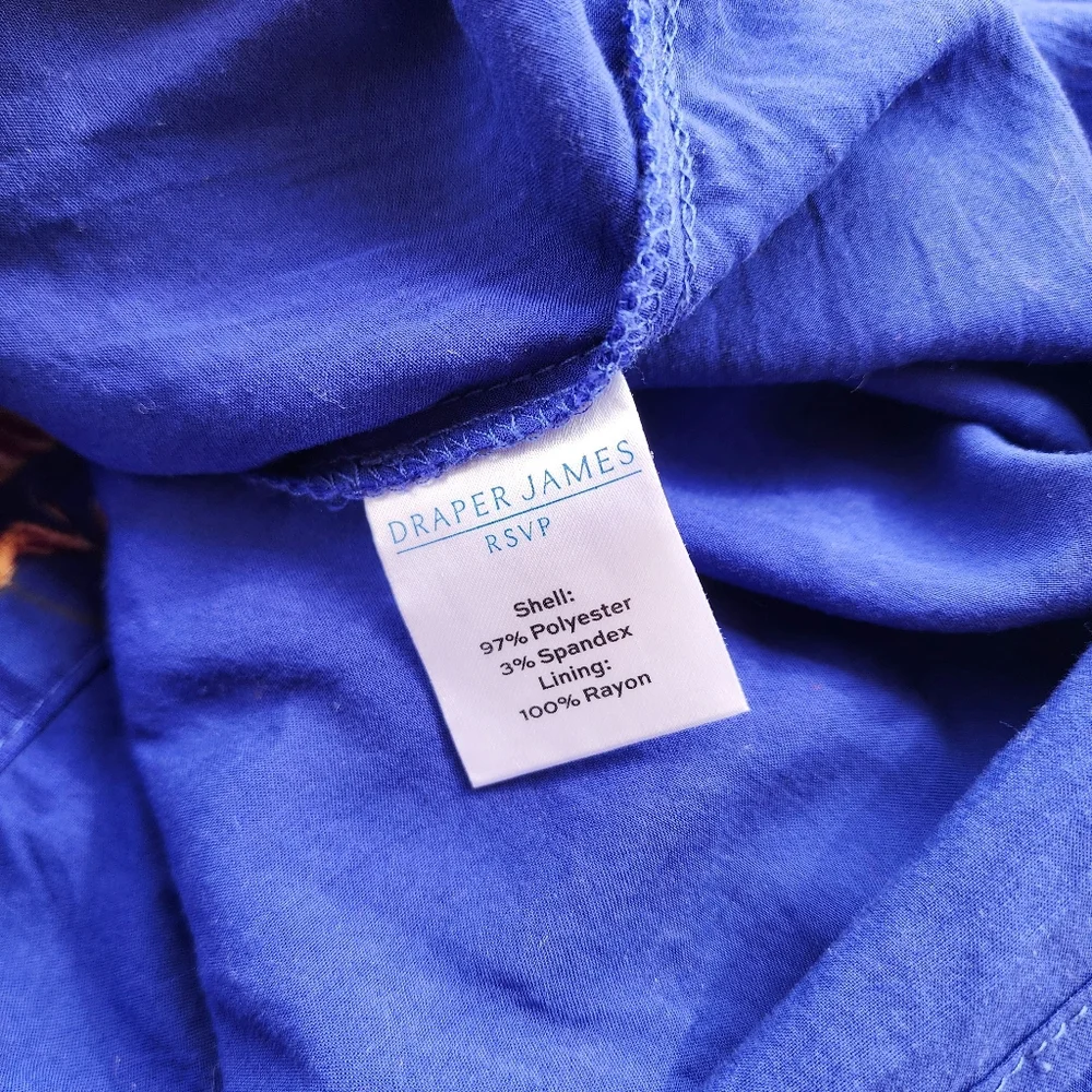 Draper James RSVP Blue Floral Long Sleeve Midi Dress - Picture 9 of 9